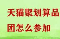 天貓聚劃算品牌團怎么參加？