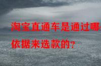 淘寶直通車是通過哪些依據(jù)來選款的？