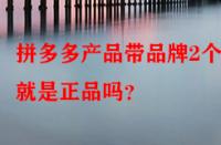 拼多多產(chǎn)品帶品牌2個字就是正品嗎？